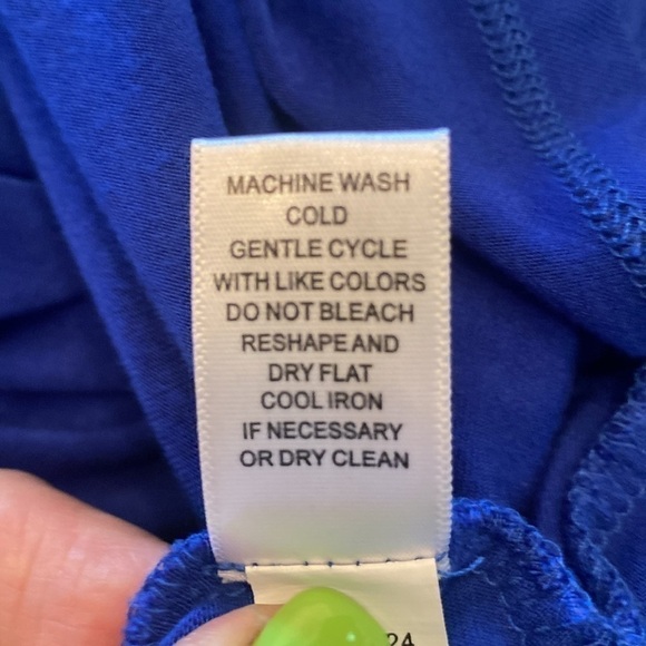 Neiman Marcus royal blue tank long asymmetrical maxi Sleeveless Dress size small - Picture 10 of 11